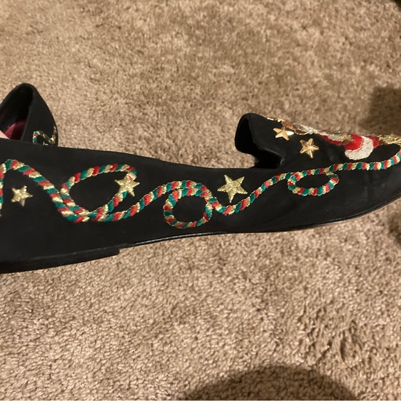 Vintage J. Renee Embroidered Cowboy Western Santa Christmas Flats - Picture 3 of 6